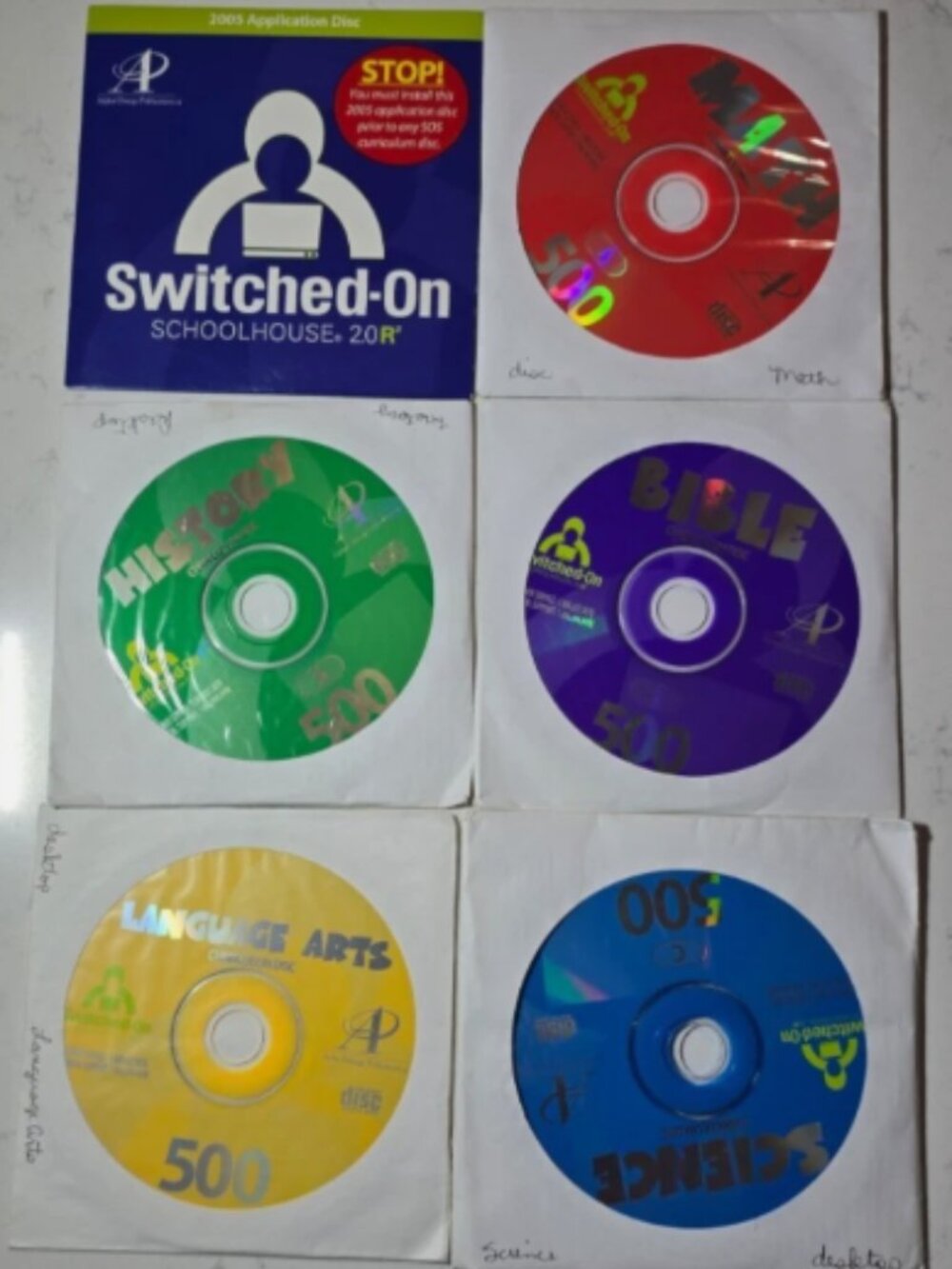 Switched-On Schoolhouse 2005 5th Grade 500 Complete 5 Subject Set R2 AOP